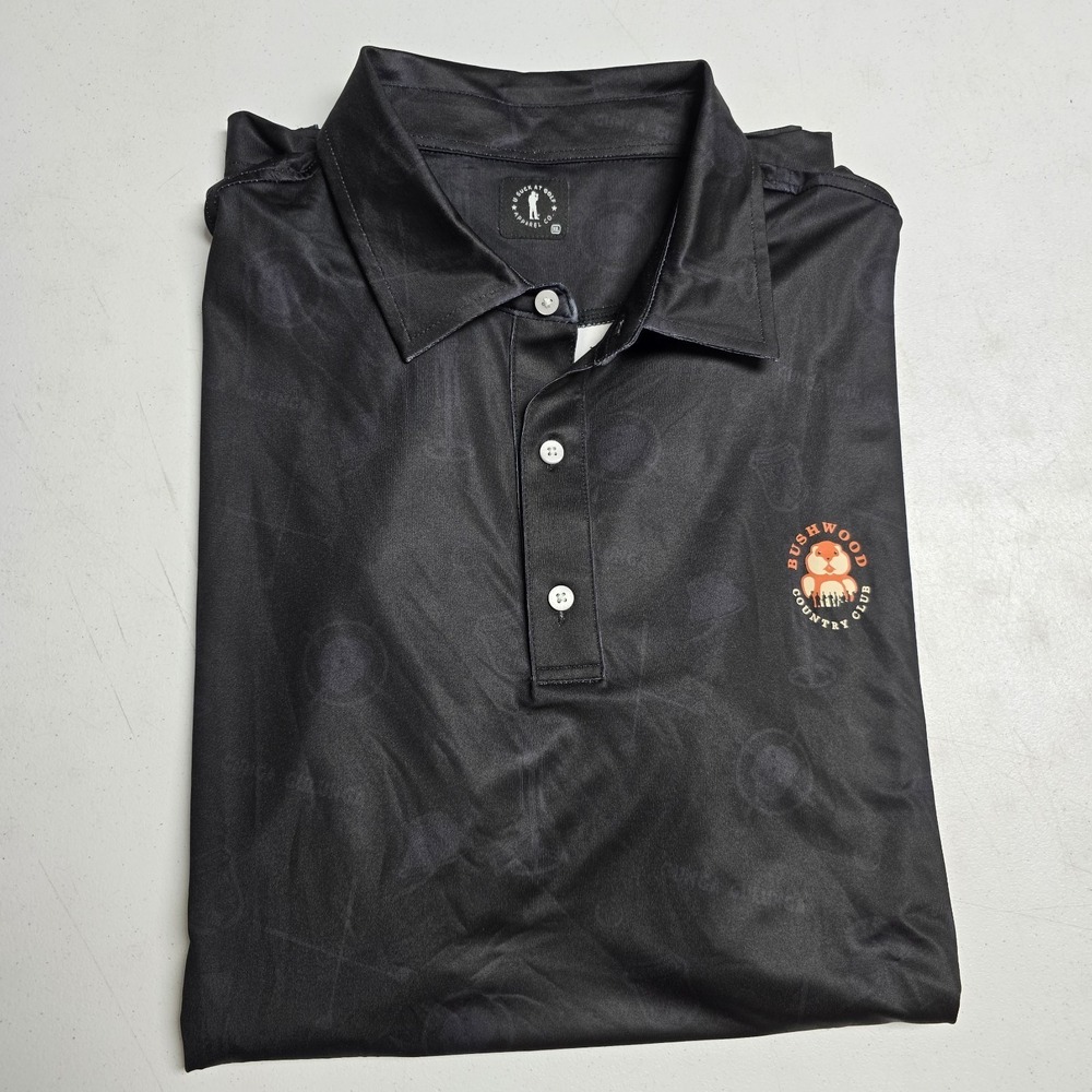 USAG U Suck at Golf Bushwood Country Club Caddyshack Polo Shirt Black Men's 3XL
